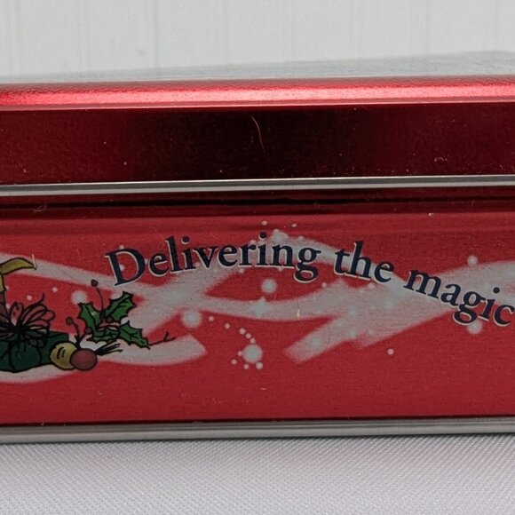 The Swiss Colony Metal Tin Lot of 2 Red Gold Santa Mouse Christmas Square Empty - Picture 5 of 16